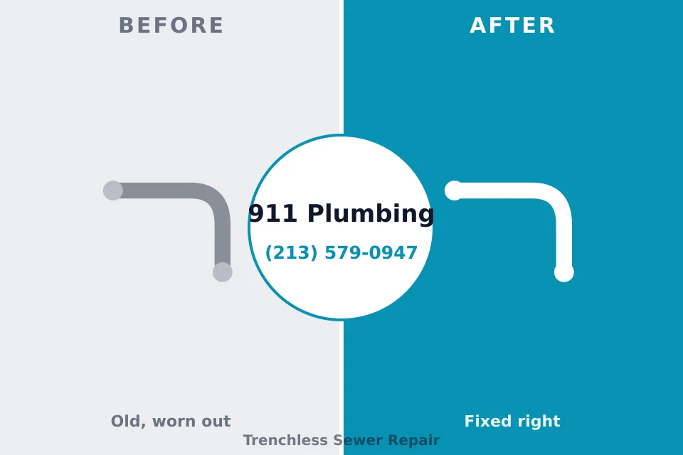 Before and after: plumbing repair Strongsville, OH